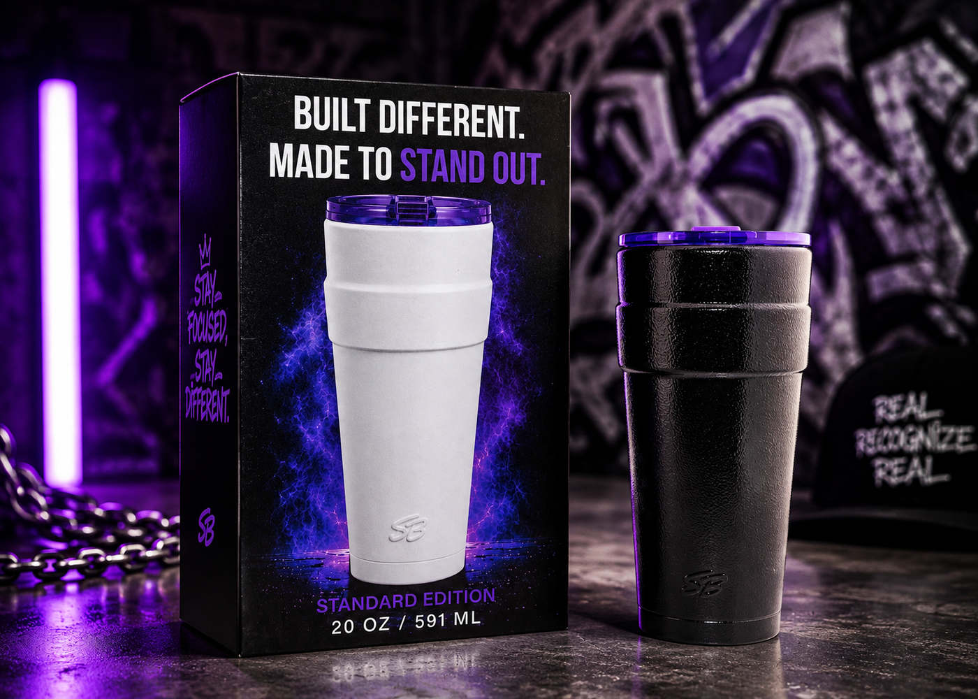 Double Cup Tumbler 20oz Premium Finish Black