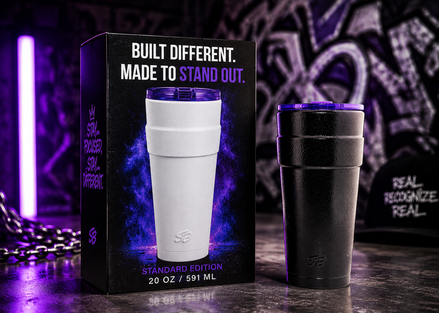 Double Cup Tumbler 20oz Premium Finish Black