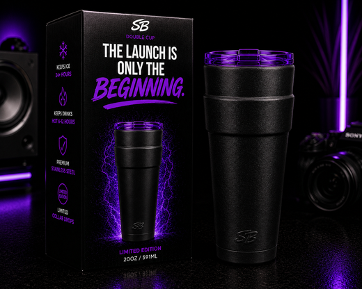 Double Cup Tumbler 20oz Premium Finish Black
