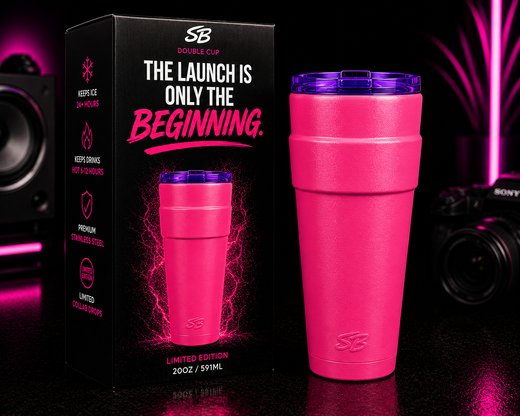 Double Cup Tumbler 20oz Premium Finish Pink