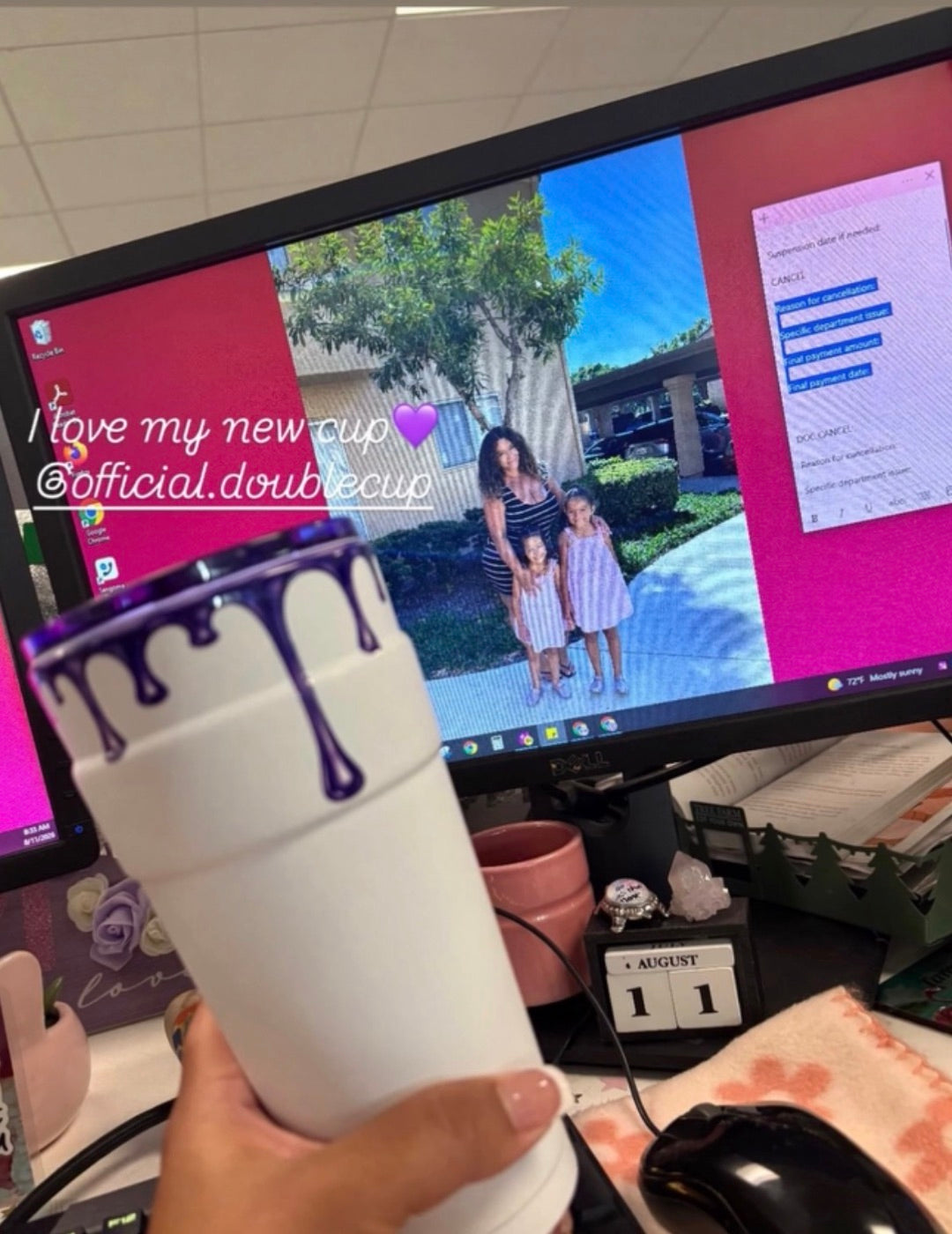 Customer photo of Double Cup at a desk