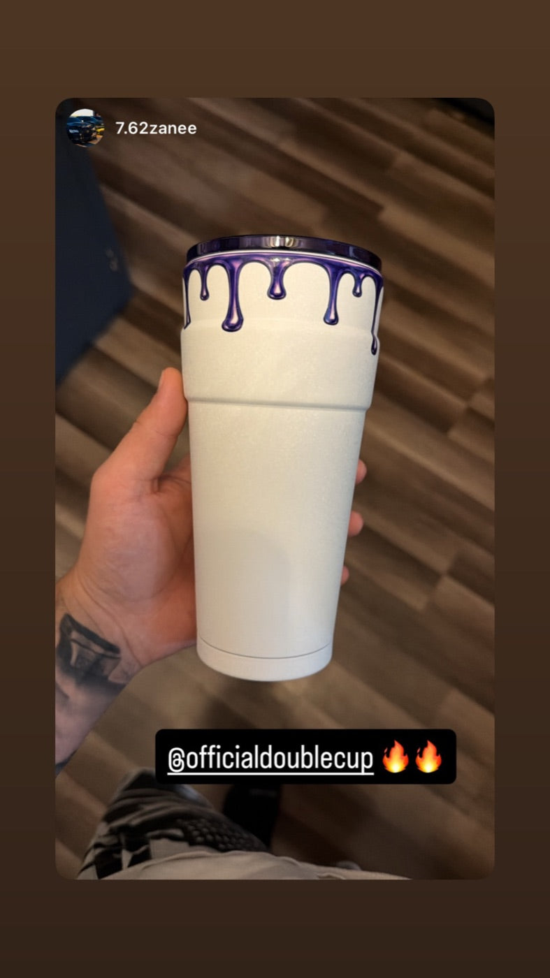 Customer photo holding Double Cup