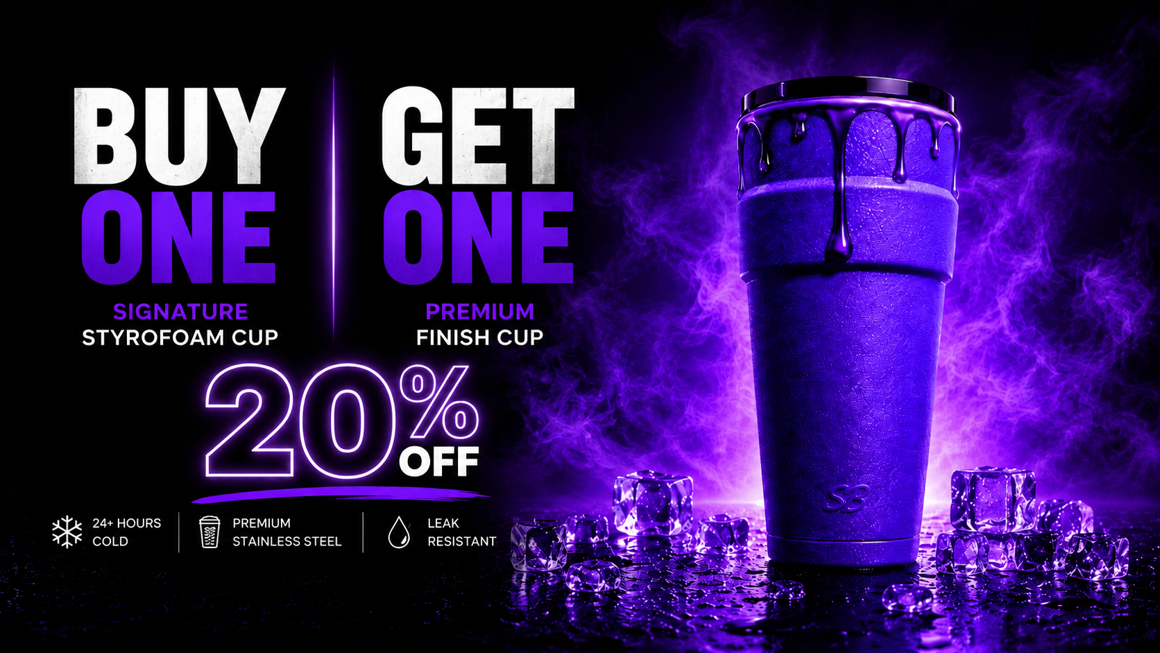 Labor Day Weekend Sale: buy one get one 20 percent off Double Cup